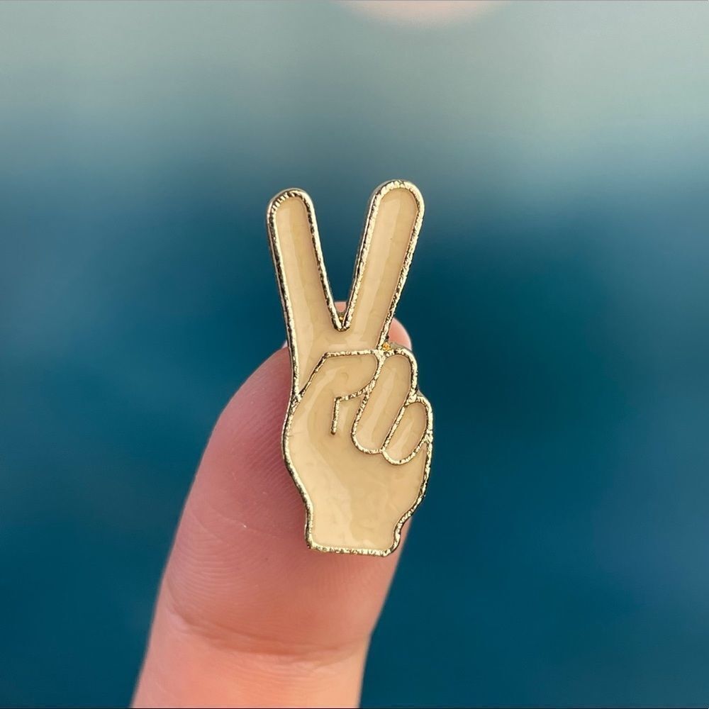 Peace Out Enamel Pin/ Brooch Lapel